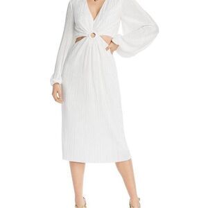 LINI Florence Dress Cutout MIDI Dress in white